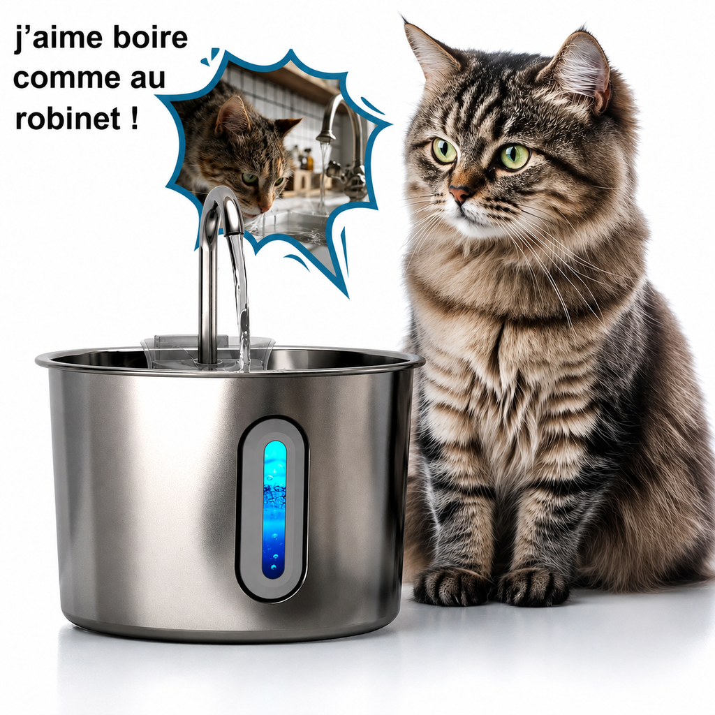 Fontaine à Eau en Acier Inoxydable 2,2L .