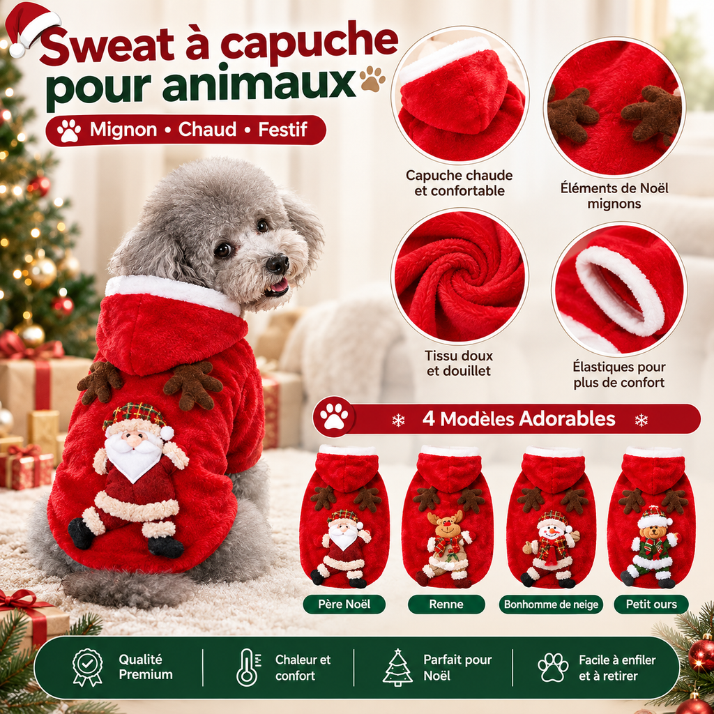 Sweat à capuche pour chiens et chats