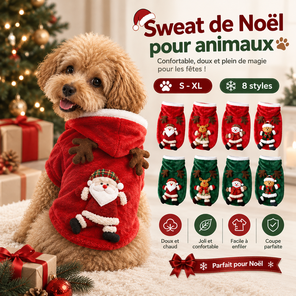 Sweat à capuche pour chiens et chats